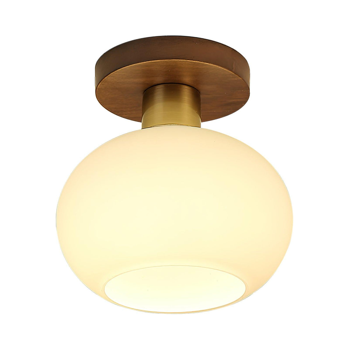 Mavius Plafonnier Verre Blanc Coquillage Art Nordique