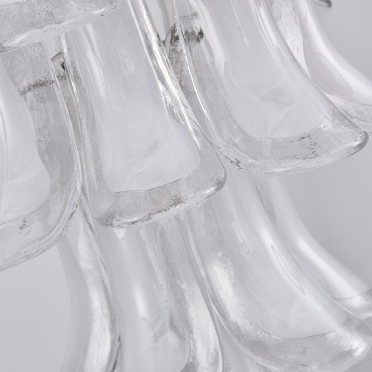 Lyseris Lustre Blanc Nuage Verre Pétales