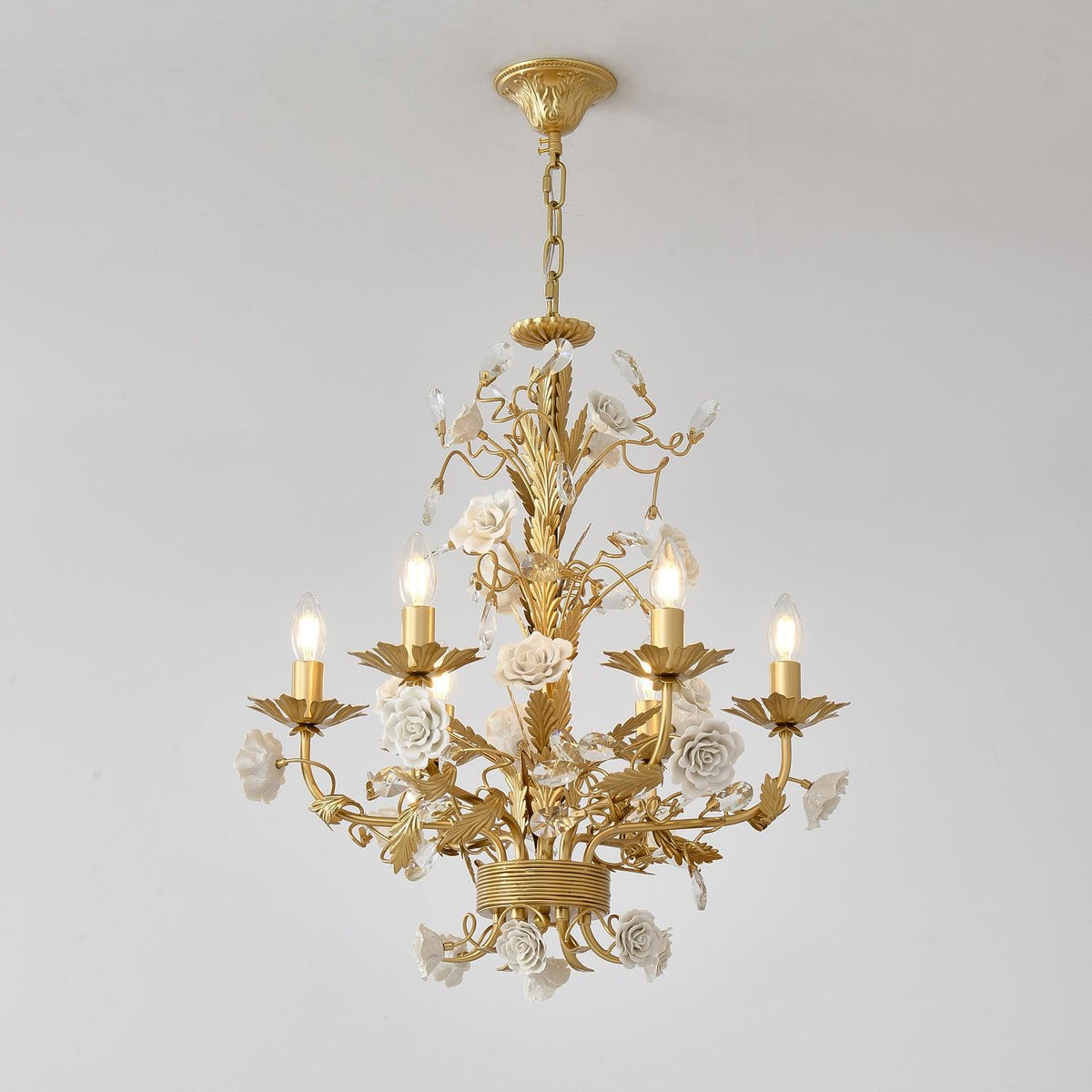 Clarora Lustre Cristal Rose Blanc