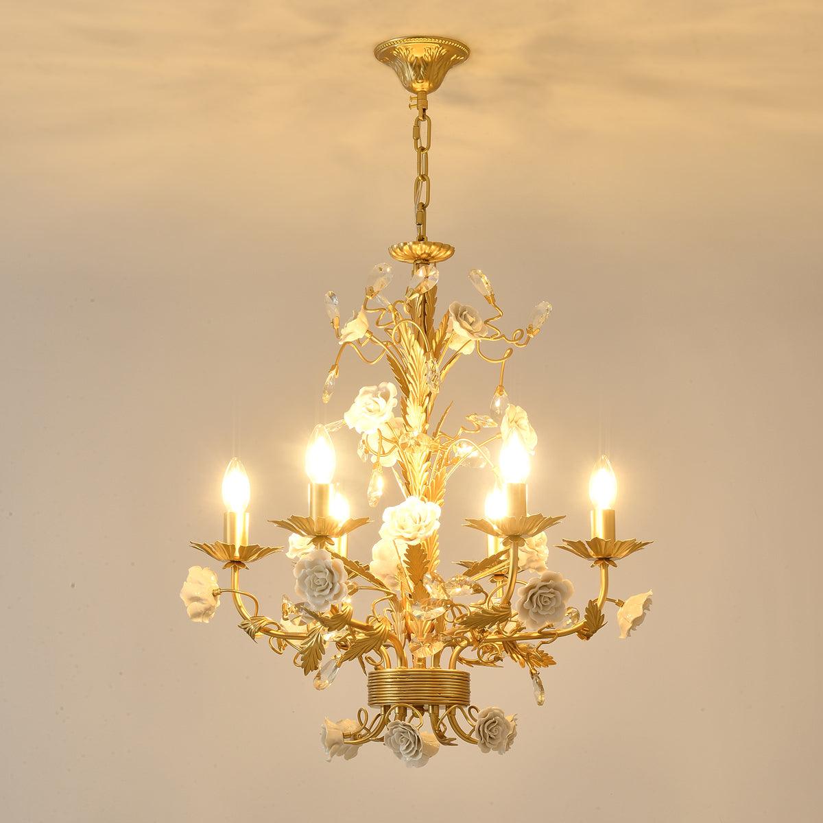 Clarora Lustre Cristal Rose Blanc