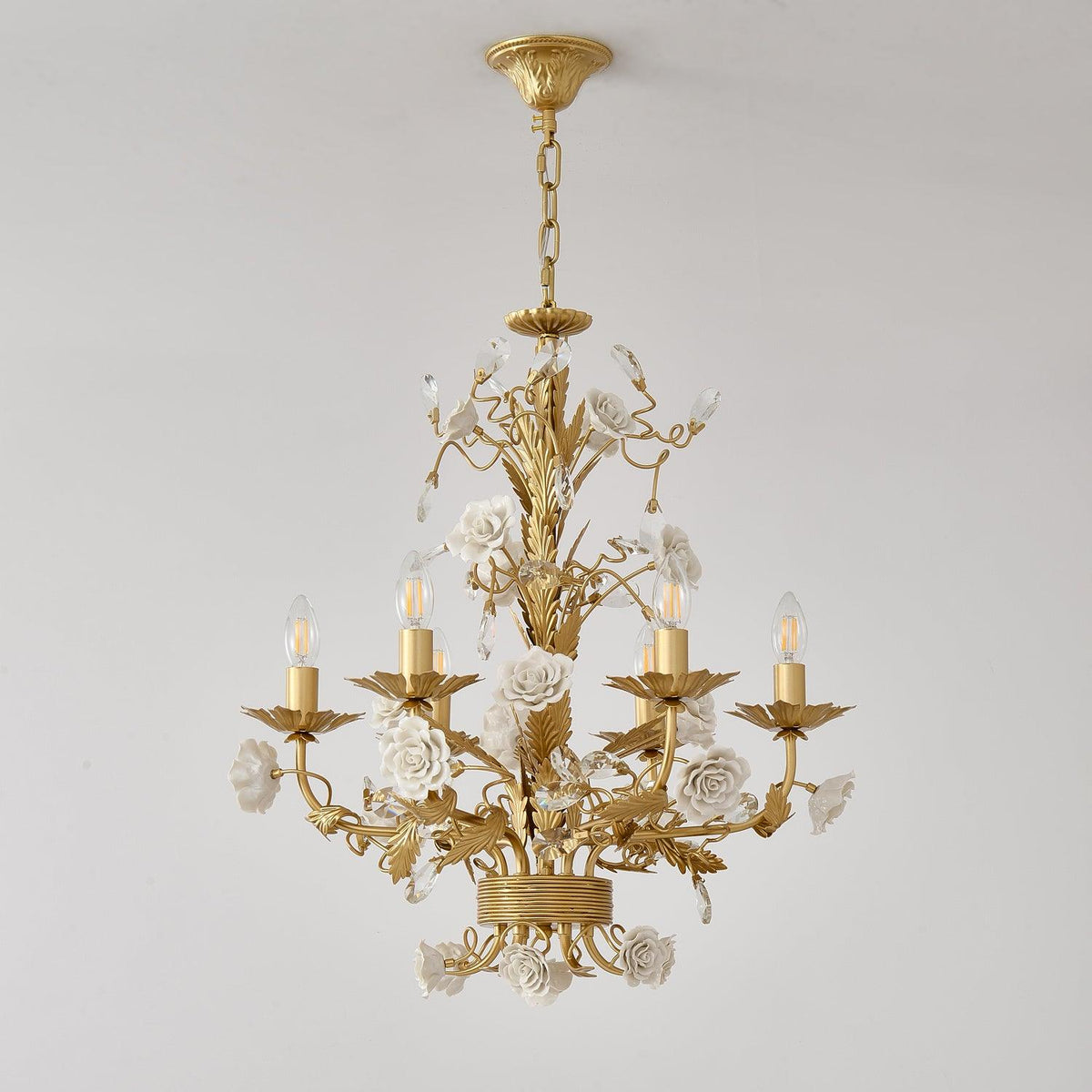 Clarora Lustre Cristal Rose Blanc