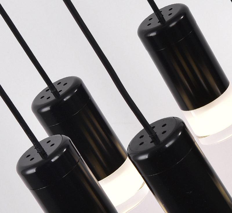 Quineira Suspension Géométrique en Fil Noir LED