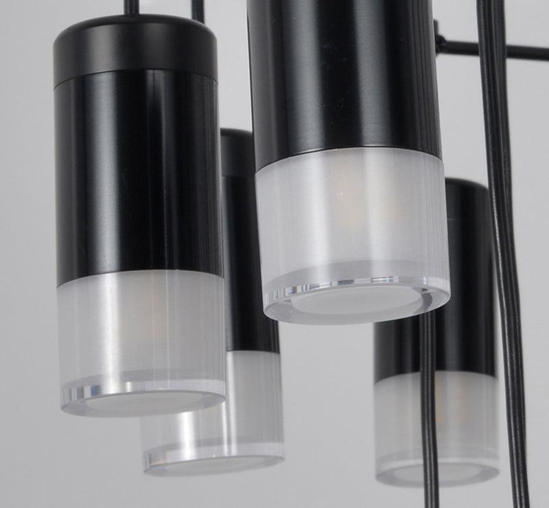 Quineira Suspension Géométrique en Fil Noir LED