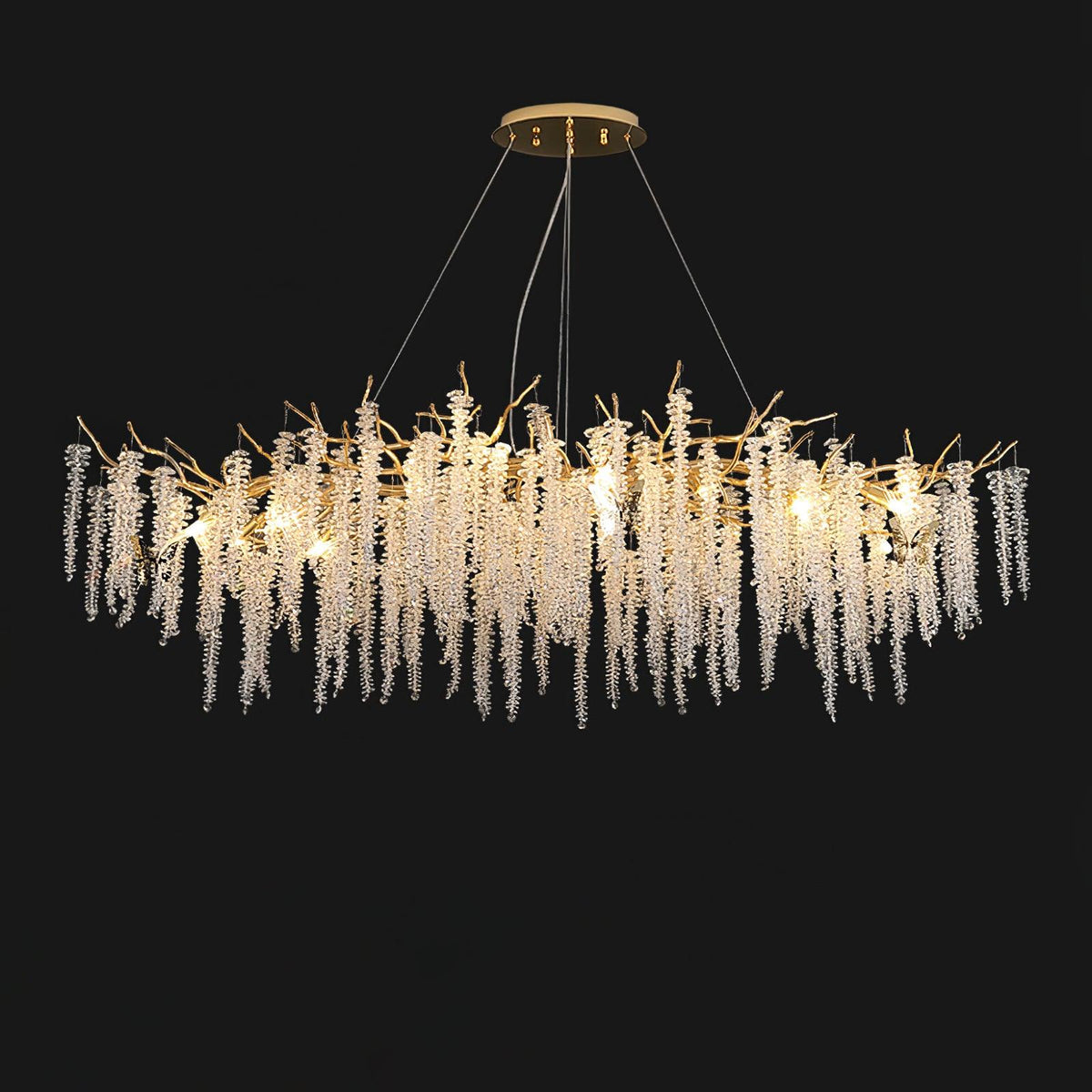 Edreira Lustre Fleur de Glycine en Cristal