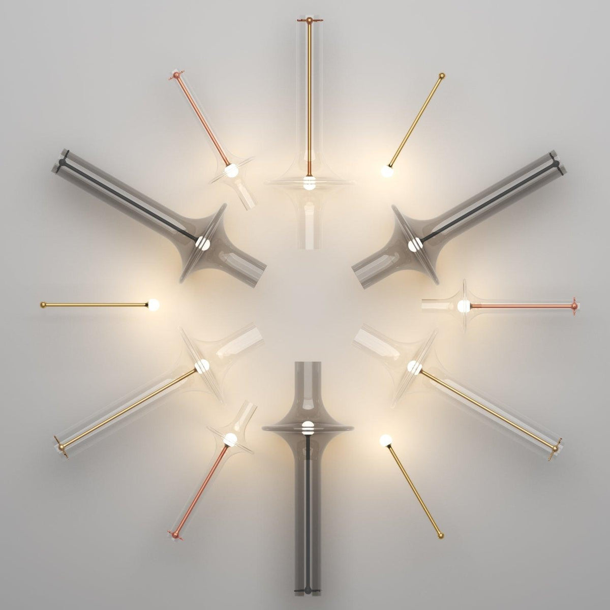 Talera Suspension Lampe en Verre Industrielle Glam