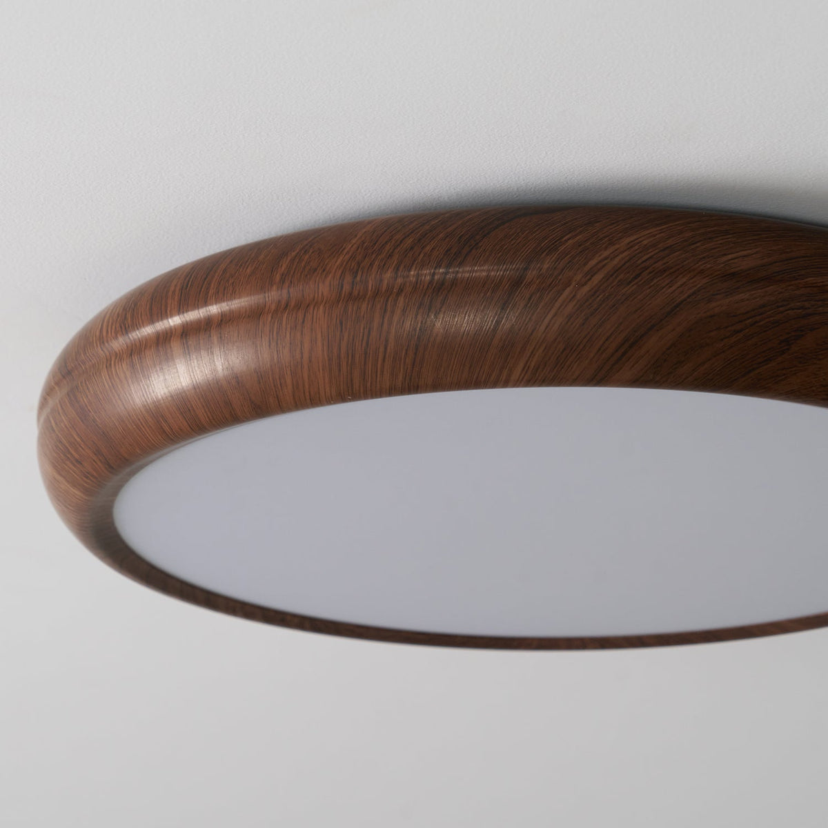 Rilina Plafonnier rond en acrylique effet bois