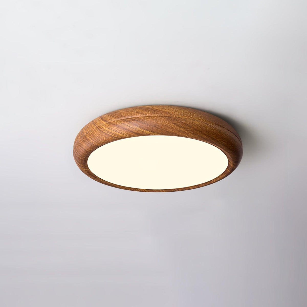 Grena Motif Bois Plafonnier Led Rond