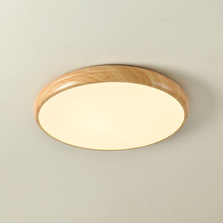 Grena Motif Bois Plafonnier Led Rond