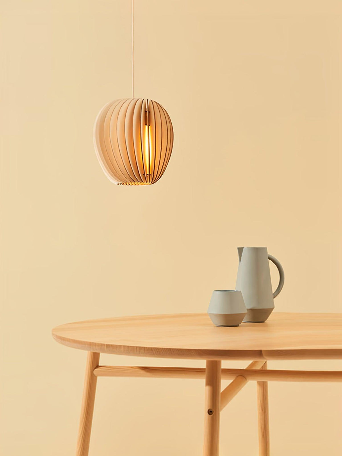 Levana Élégance Unique Sphère Bois Suspension