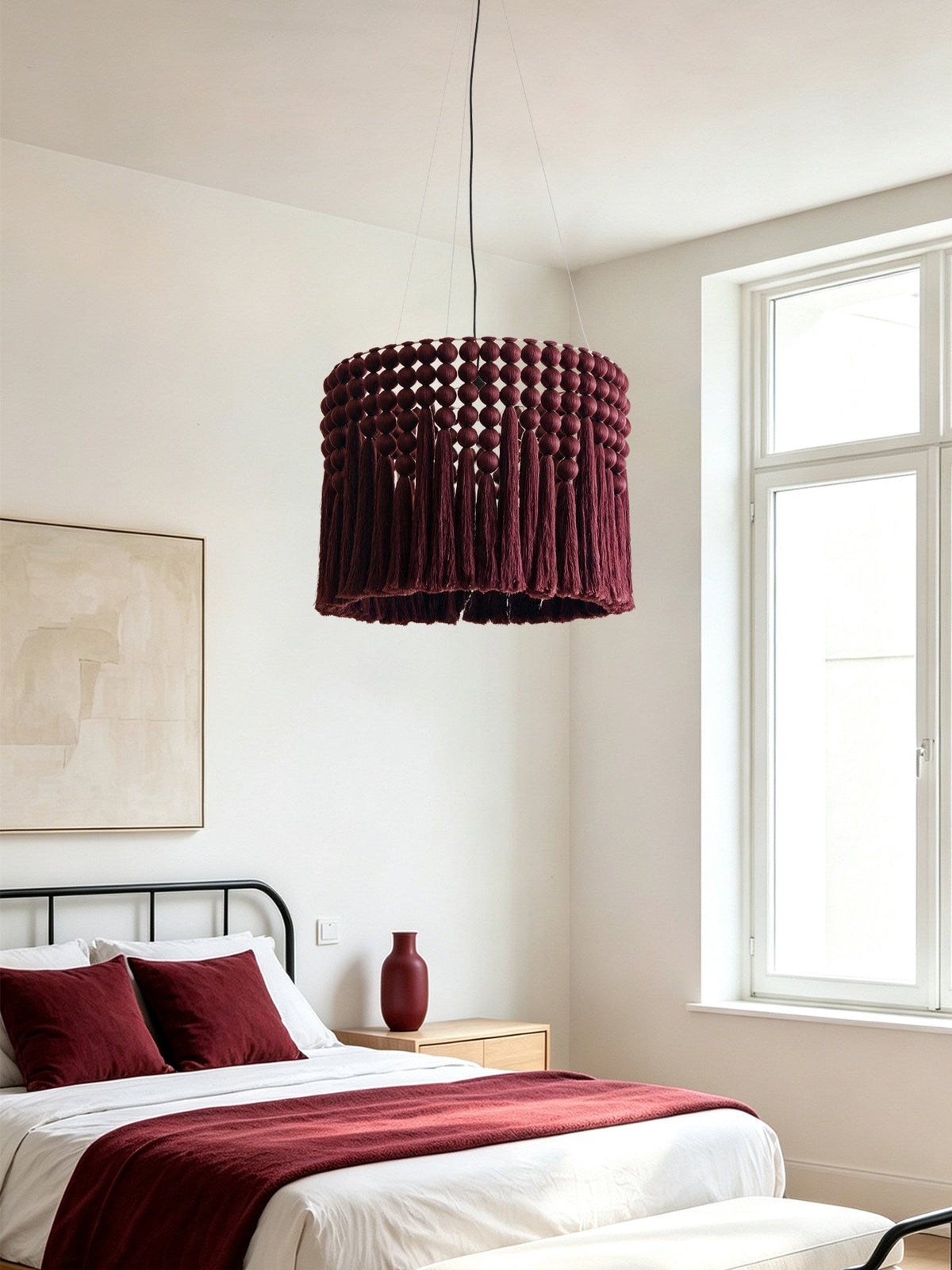 Verleigh Suspension En Macramé À Franges
