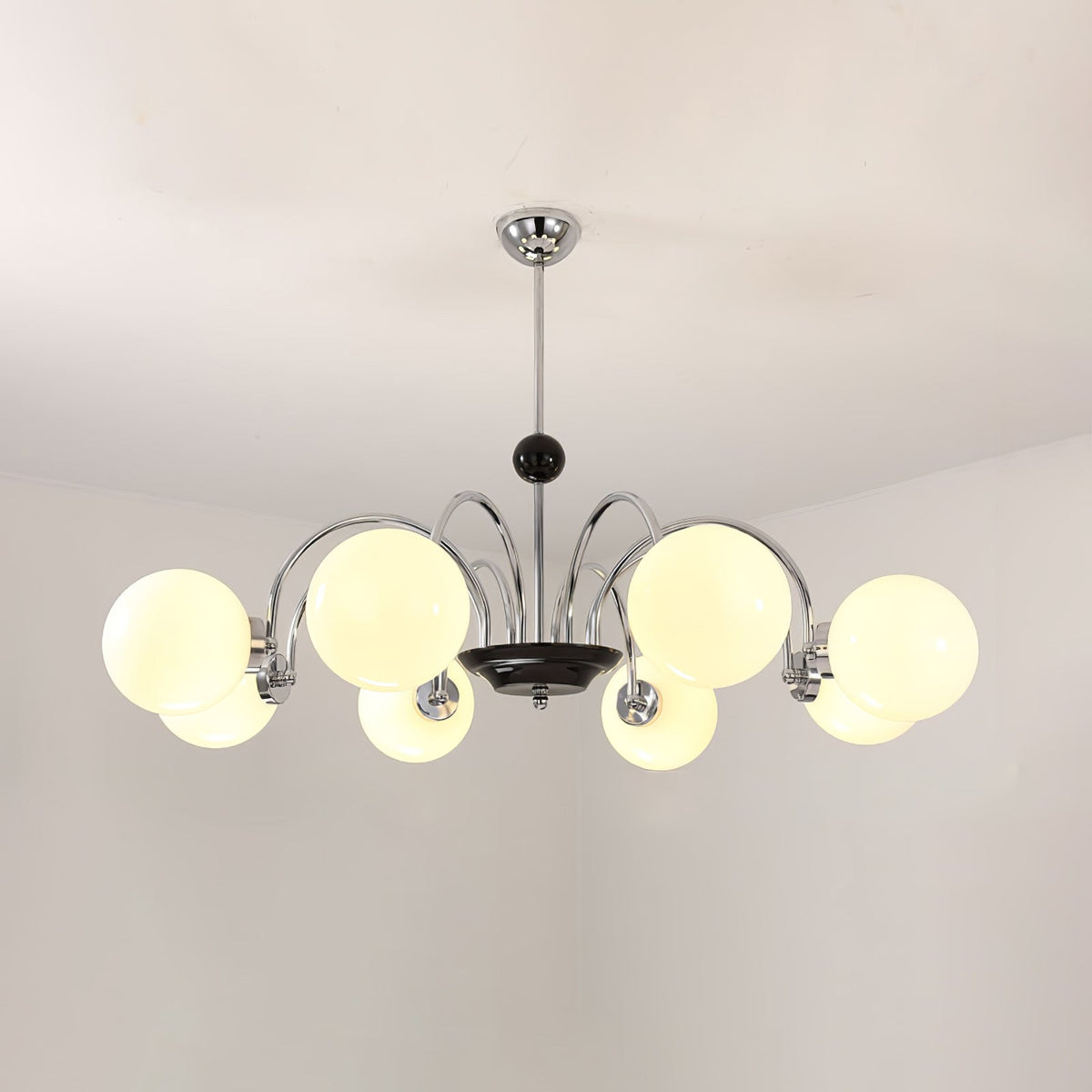 Arlelia Lustre Cadre en Tige et Blanc
