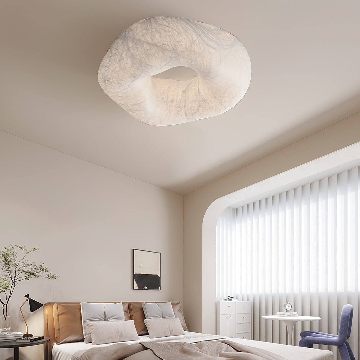 Ardelise Plafonnier en Forme de Nuage en Soie Élégant
