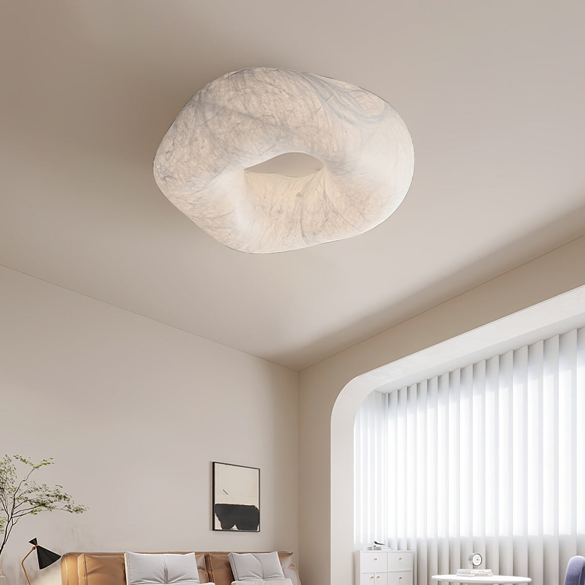 Ardelise Plafonnier en Forme de Nuage en Soie Élégant