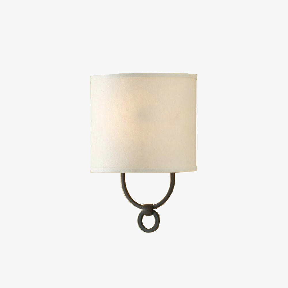Silva Moderne Cylindrique Métal Tissu Intérieur Applique Murale Chambre à Coucher