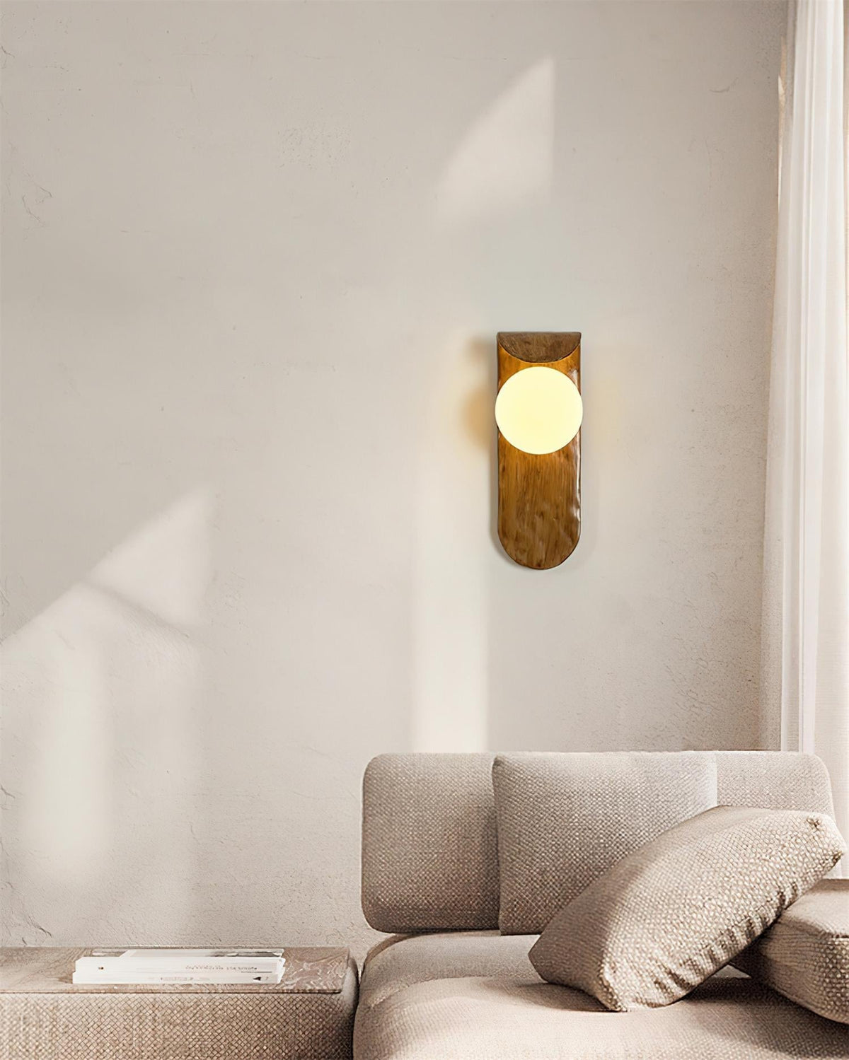 Gavino Wooden Wall Lamp-Neutral Decor