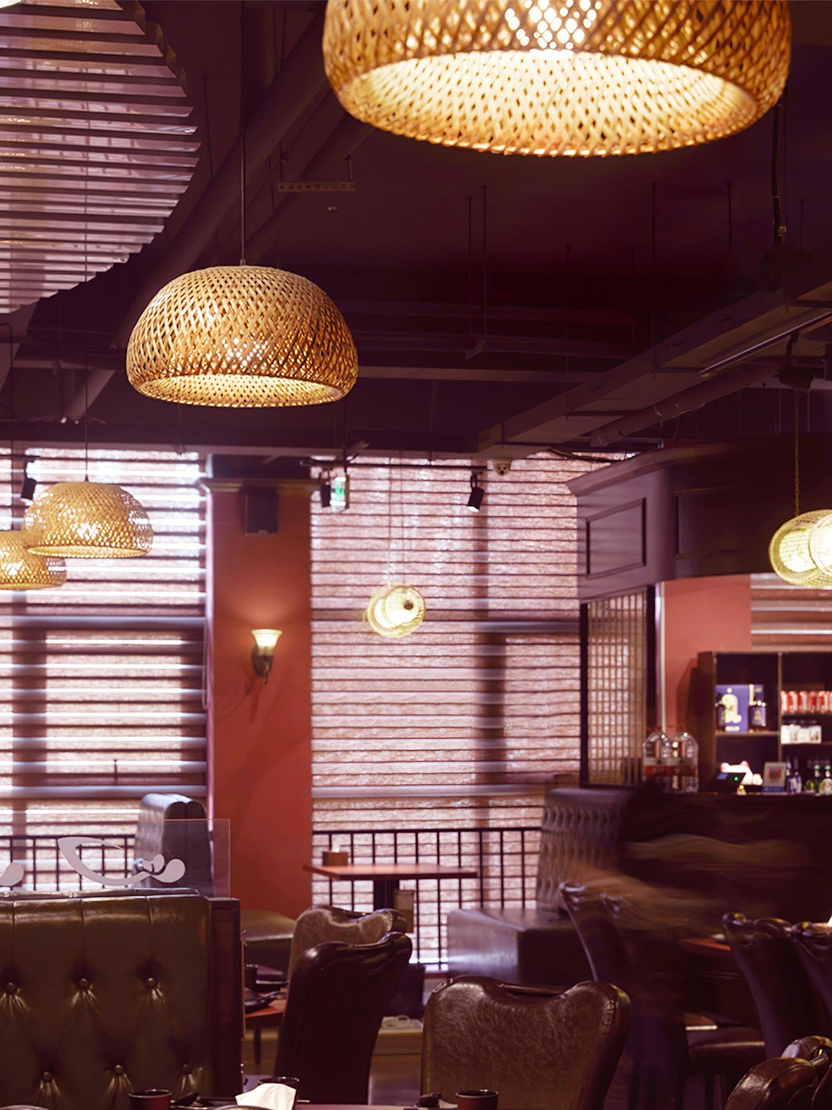 Linane Suspension Unique en Bambou Naturel