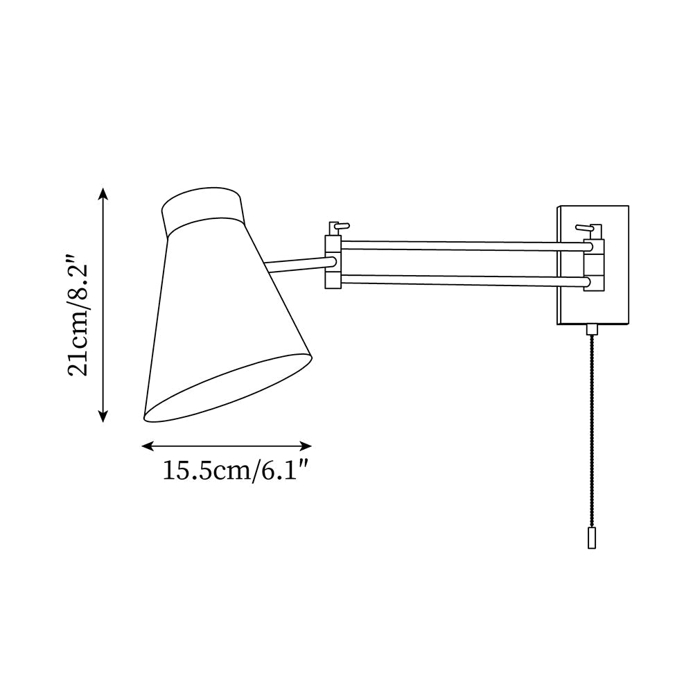 Wall Lamp Swing Arm Chrome Adjustable Industrial-Neutral Decor
