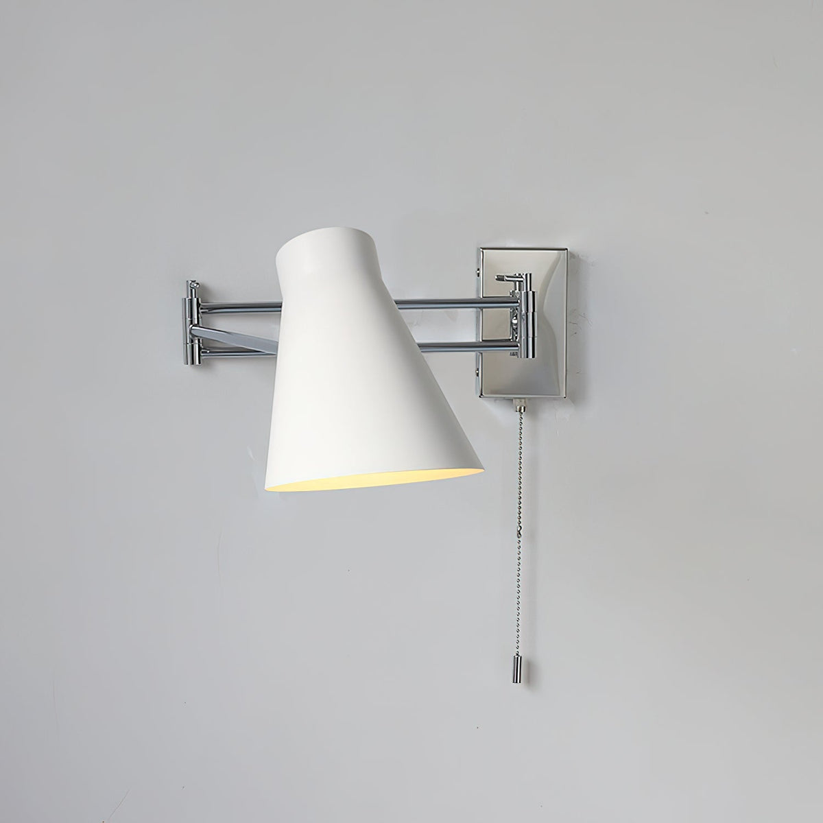 Wall Lamp Swing Arm Chrome Adjustable Industrial-Neutral Decor
