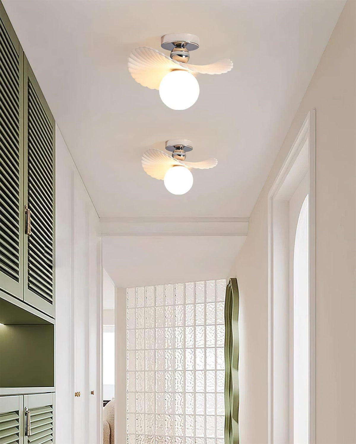 Ilyon Modern Winged Frosted Shade Ceiling Light-Neutral Decor