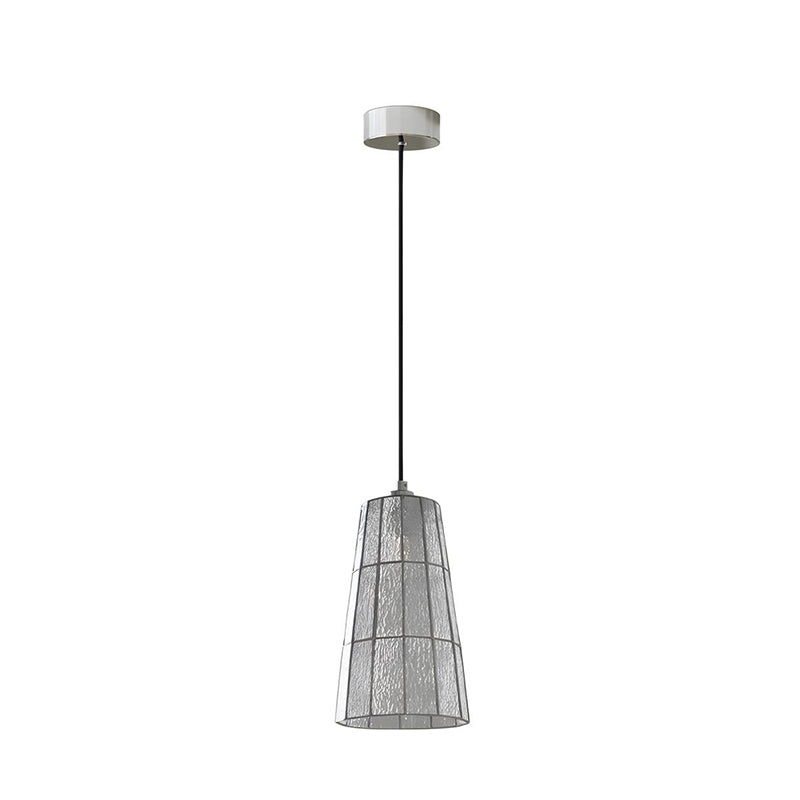 Components of the Zola Pendant Lamp including the ceiling mount and cord.
