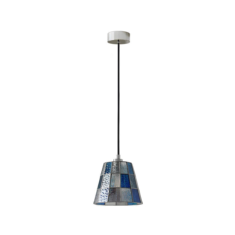 Zola Glass Pendant Lamp styled in a retro-revival dining area.