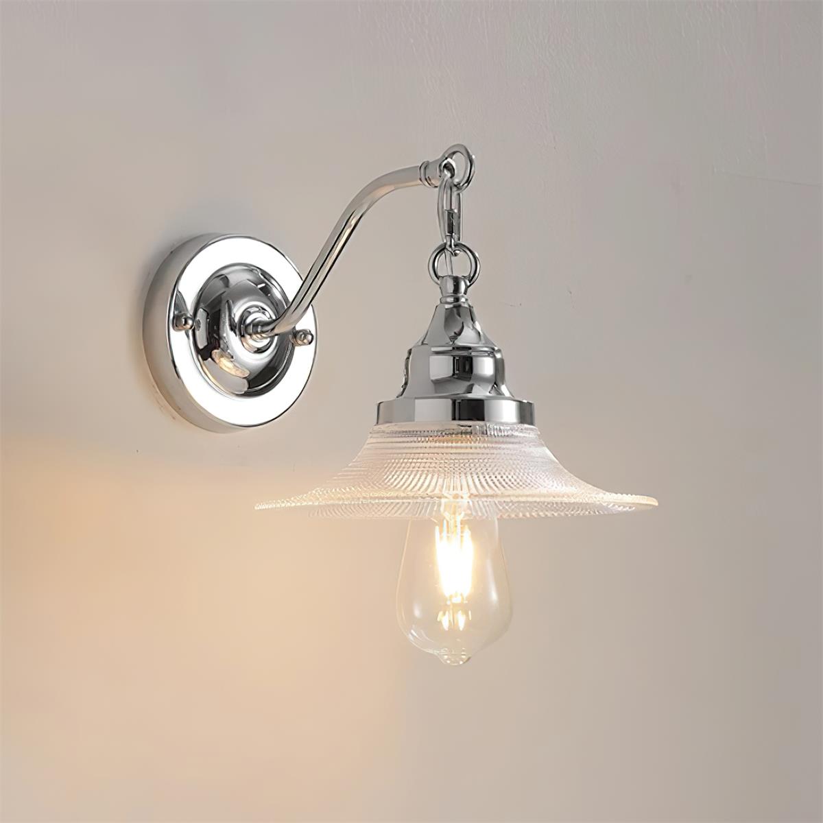 Perivo Polished Chrome Wall Lamp-Neutral Decor