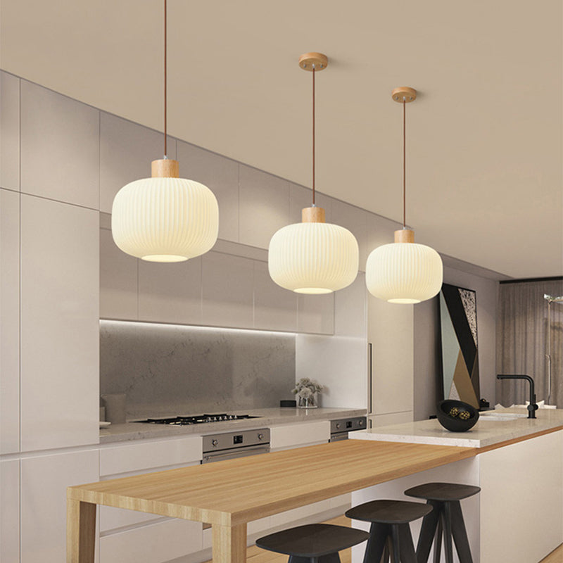 Muto Luminaires Suspension LED Moderne Bois/Verre Salon/Salle à manger