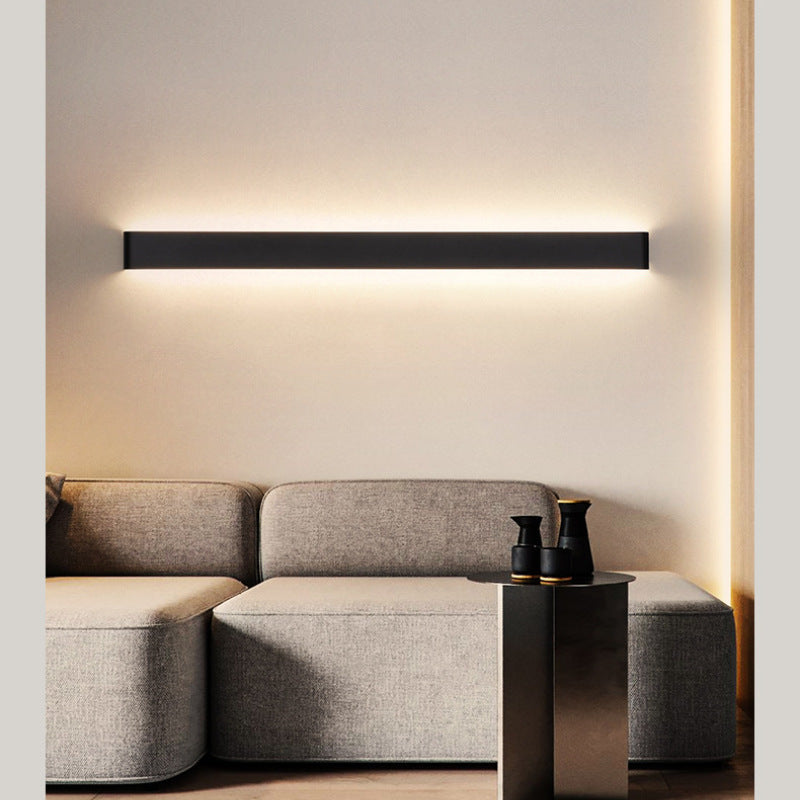 Ray Applique Murale Rectanglaire Minimaliste, Métal/Acrylique, Noir/Blanc, Salle de Bain