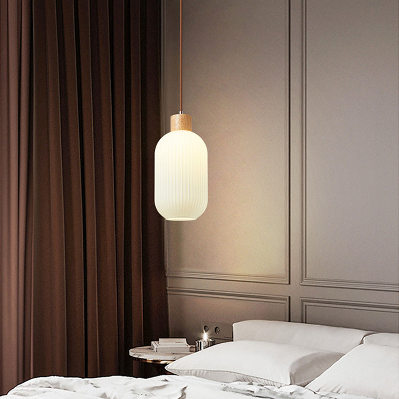 Muto Luminaires Suspension LED Moderne Bois/Verre Salon/Salle à manger