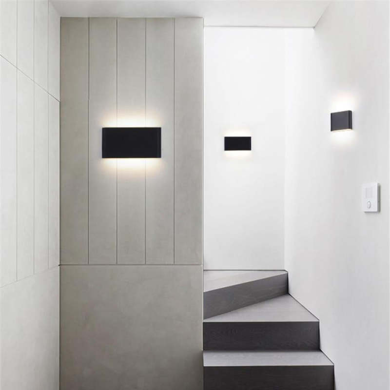 Ray Applique Murale LED Moderne Minimaliste, Noir/Blanc, Cour