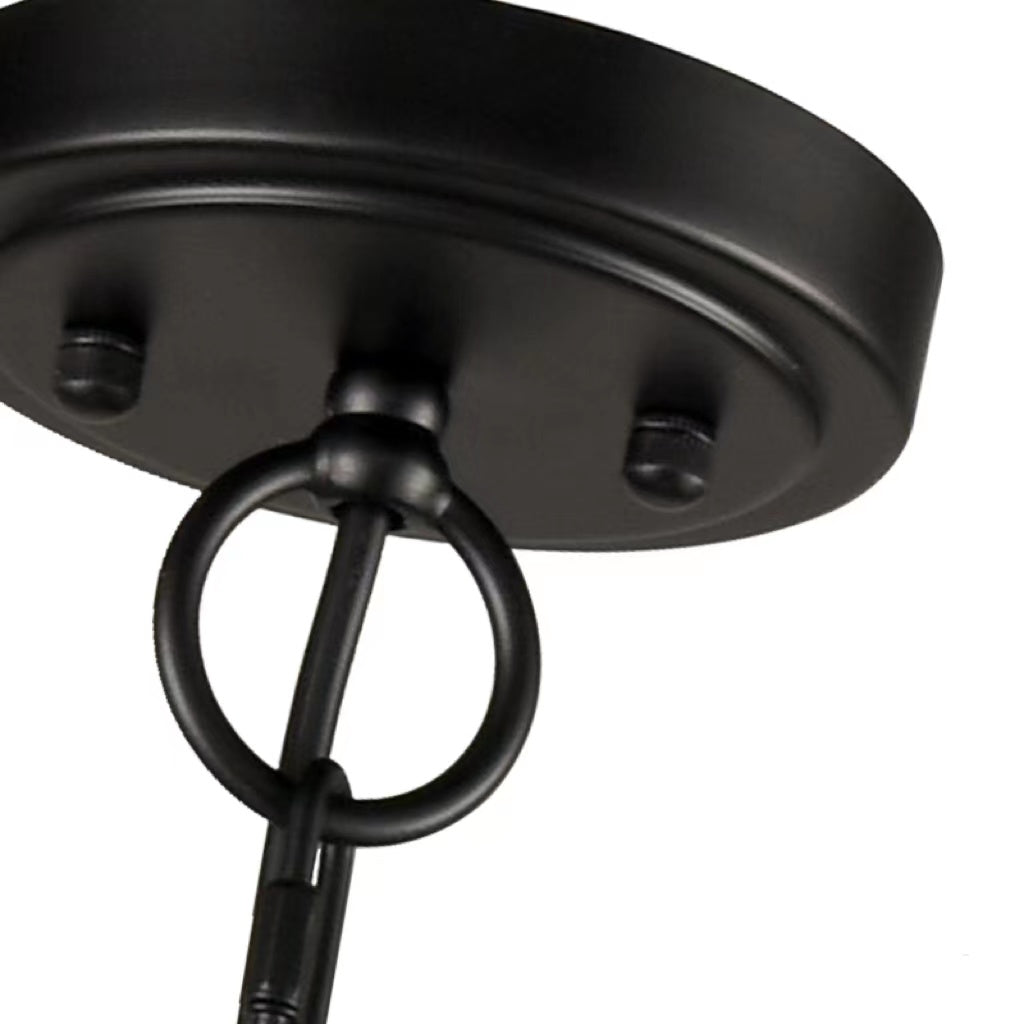 Silva Lustre Bougie LED Moderne, Métal, Noir, Chambre à Coucher