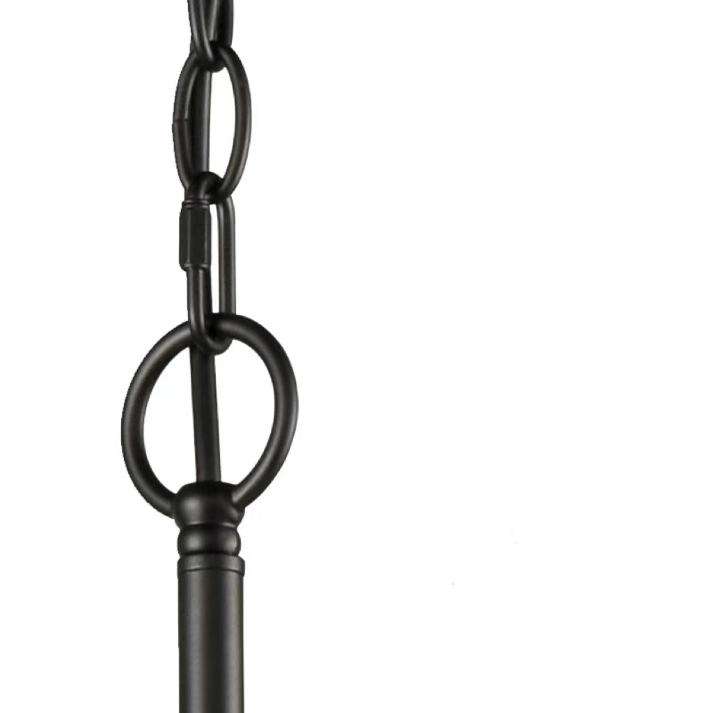 Silva Lustre Bougie LED Moderne, Métal, Noir, Chambre à Coucher