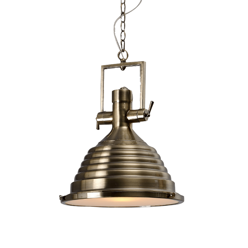 Alvora Lampe Suspendue en Laiton Industrielle
