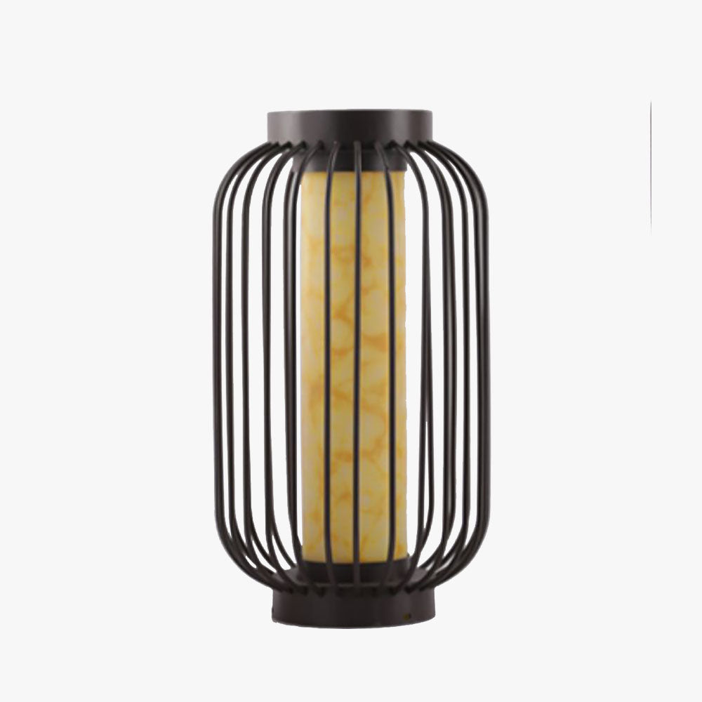 Ray Lampadaire Solaire Cylindre Moderne, Métal, Noir, Allée