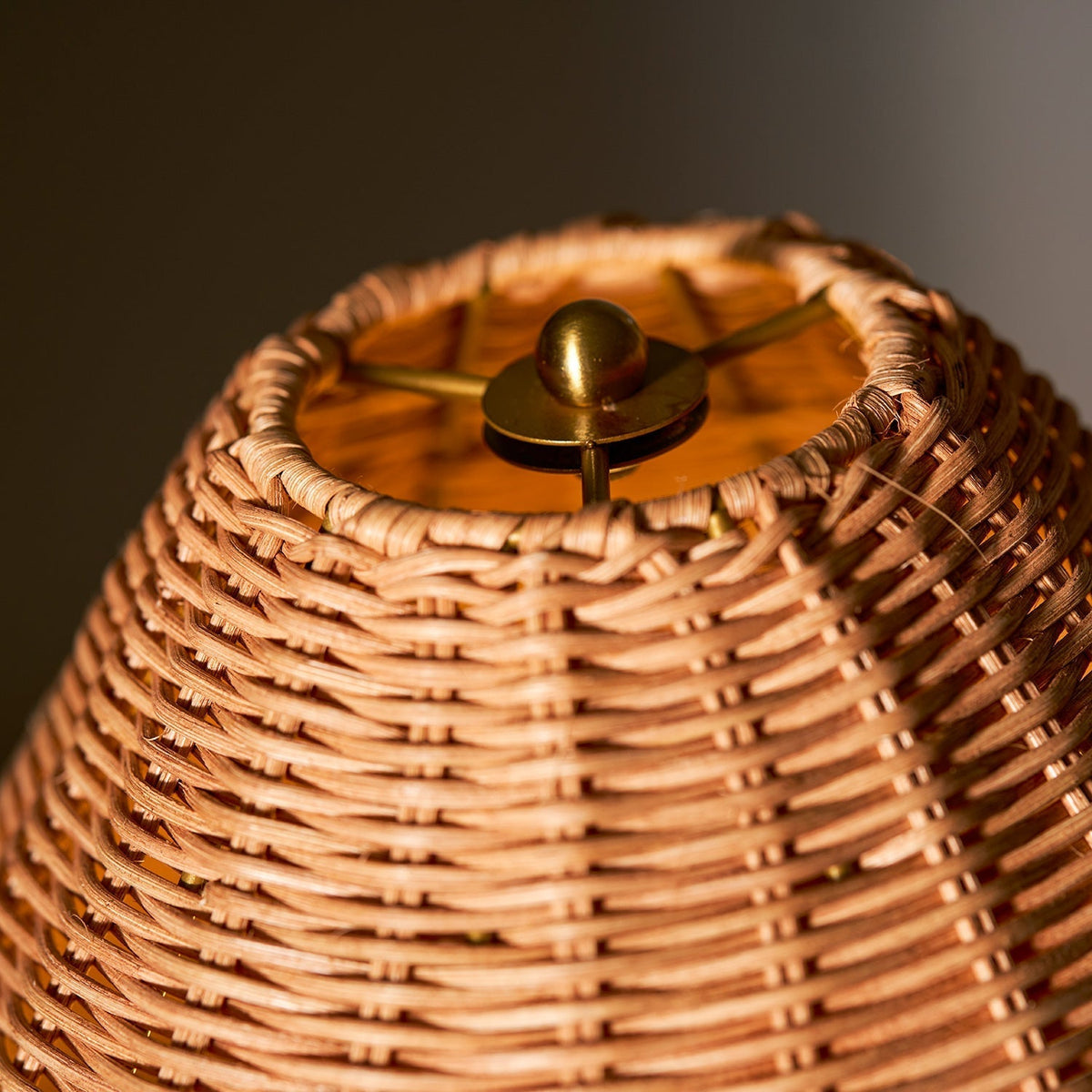 Another angle of the Bobine lamp in a serene bedroom setting.