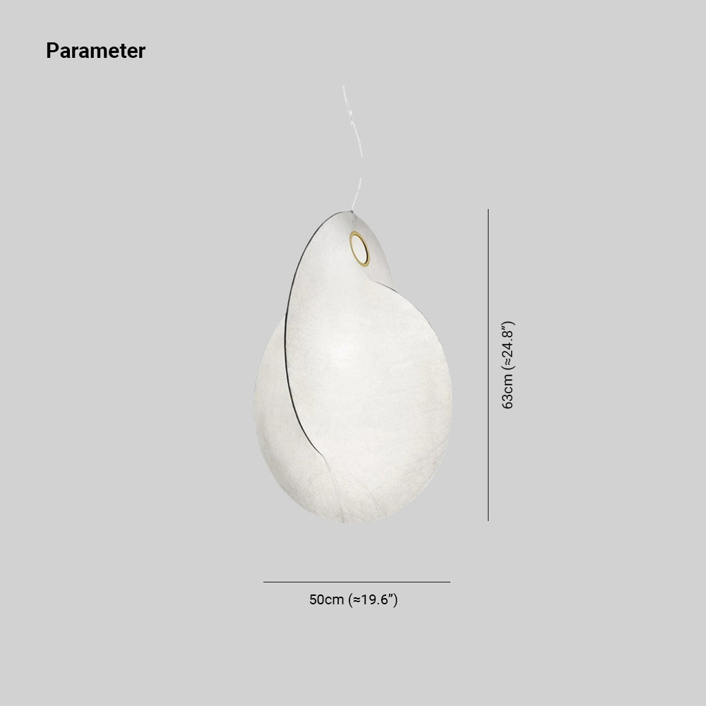Ritta Suspension Boule Moderne, Métal/Soie, Blanc, Salon/Chambre à Coucher