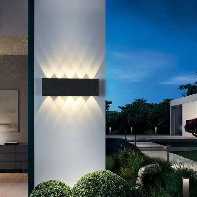 Korinex Applique Murale Rectangulaire Moderne Noir/Blanc. Corridor-Cielum