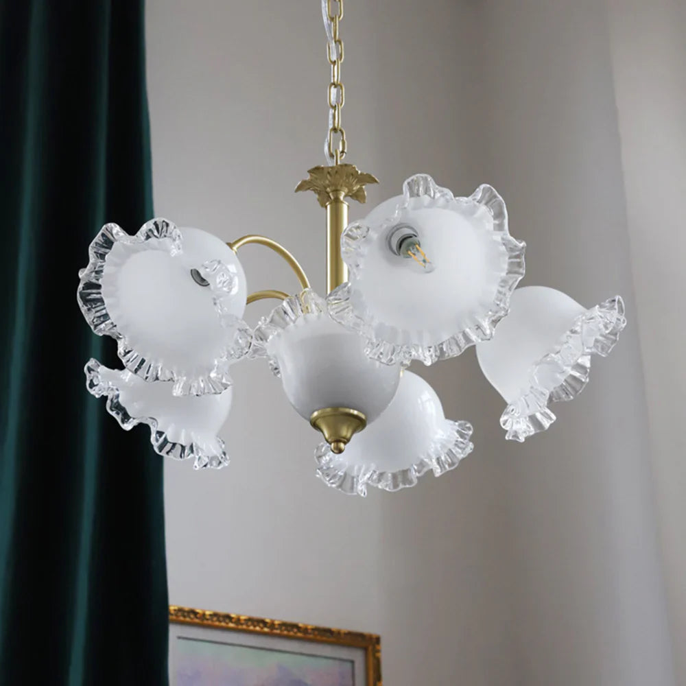 Arisha Rétro LED Métal Verre Lustre Salon Chambre à Coucher