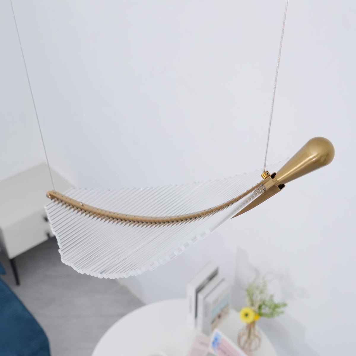 Joriane Lustre Leaf Acrylic Gold Elegant Modern