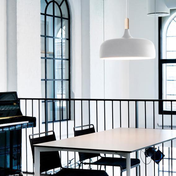 Galio Suspension Lampe Abat-jour Blanc en Bois