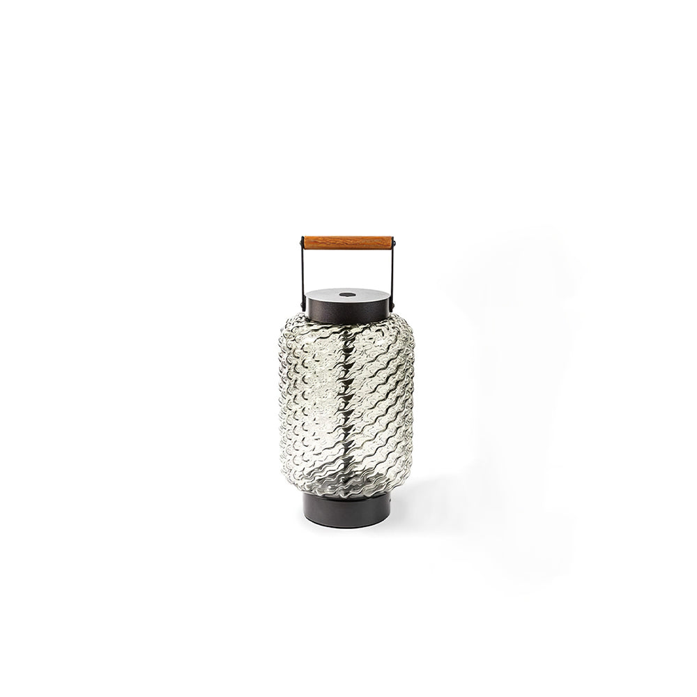 Valentina Lampadaire Lanterne Vintage, Métal/Verre, Clair, Extérieur