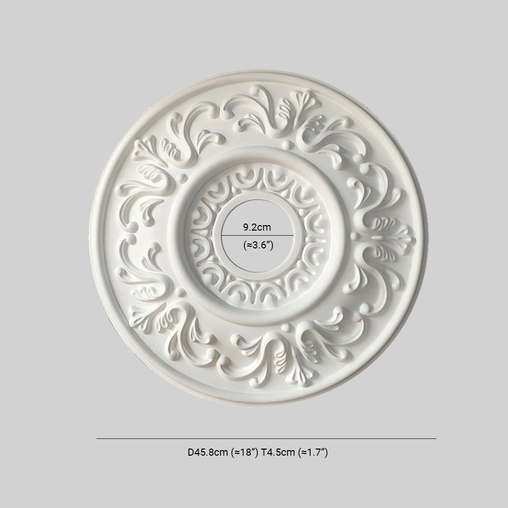 Ray Plaque de Plafond en Plâtre Vintage de style français, Accessoires d'éclairage, 4 Style