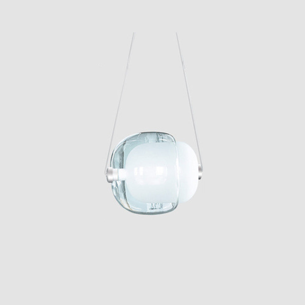 Valentina Design Luminaires Suspensions Bulle Moderne LED Verre Bleu/Jaune/Rose/Blanc Salon/Chambre à Coucher
