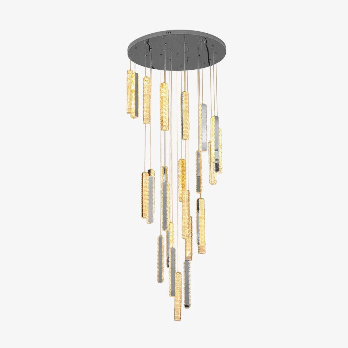 Iselenna Lustre Villa Forci Suspension Argentée Moderne