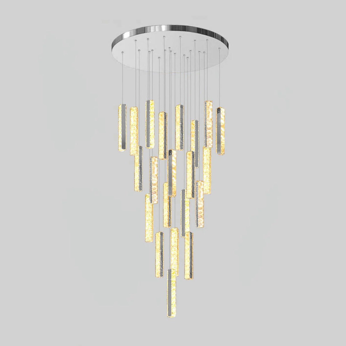 Iselenna Lustre Villa Forci Suspension Argentée Moderne