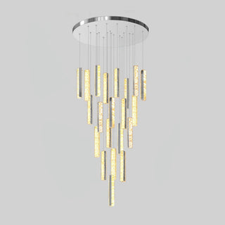Lustra Lustre Villa Forci Suspension Argentée Moderne
