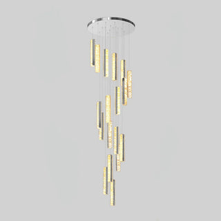 Lustra Lustre Villa Forci Suspension Argentée Moderne