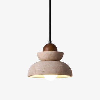 Zophaos Étagé-Cloche Travertin Pendentif Lumière