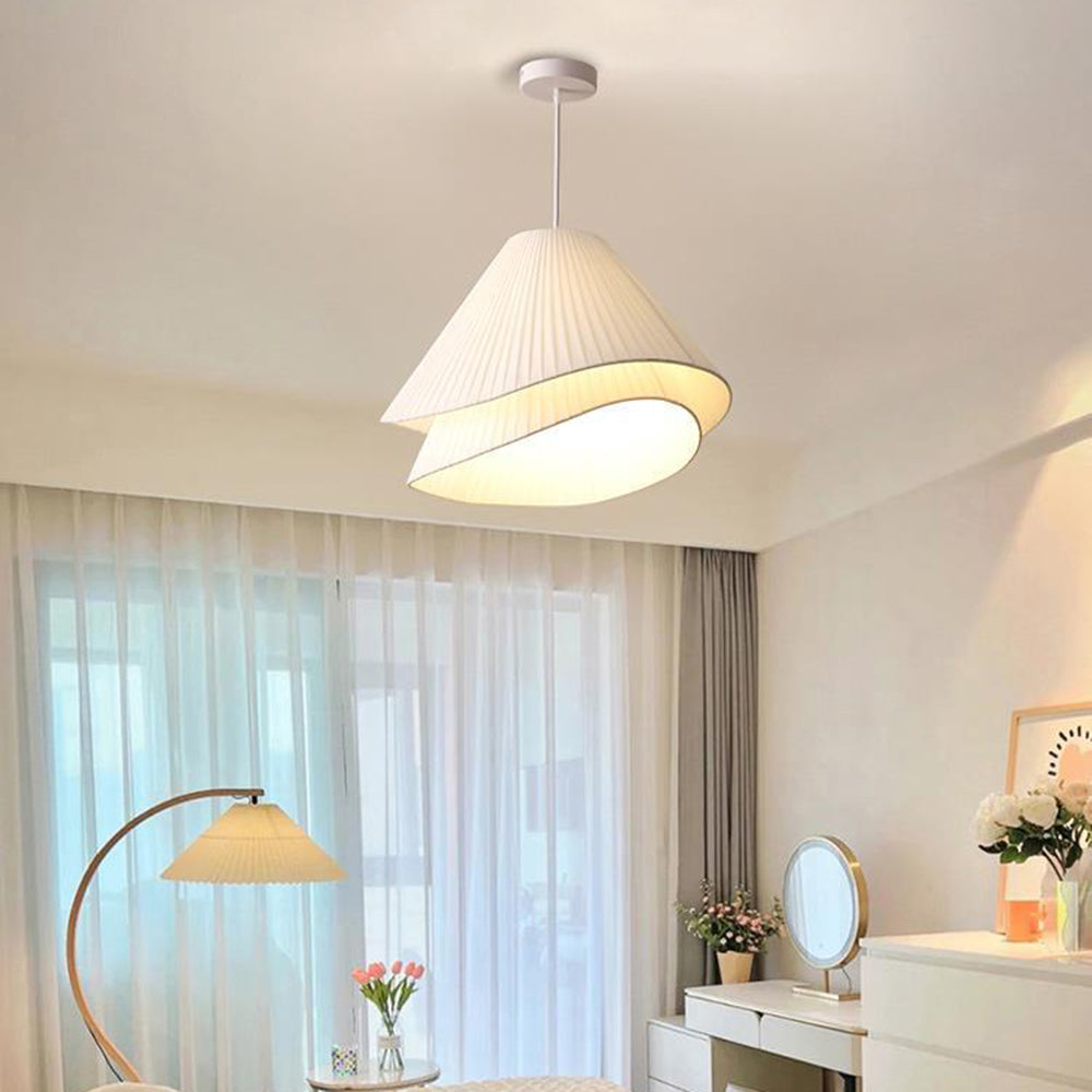 Ritta Suspension Nuage Moderne, Metal/Tissu, Blanc, Chambre à Coucher