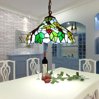 Tiffany Designer Suspension Métal Verre Salle À Manger